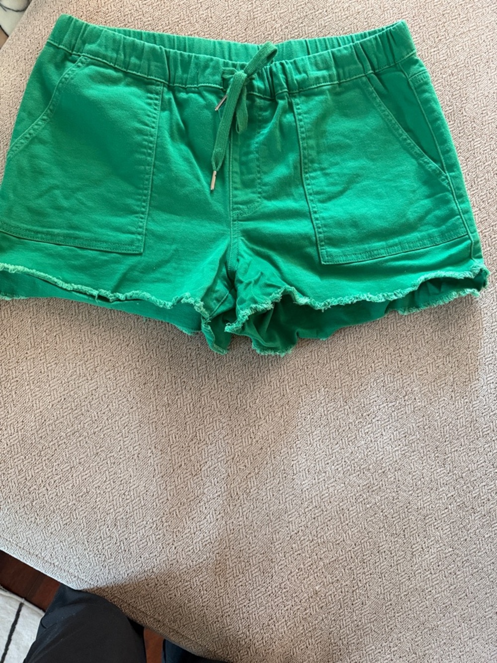 Women's Green Drawstring Casual Shorts